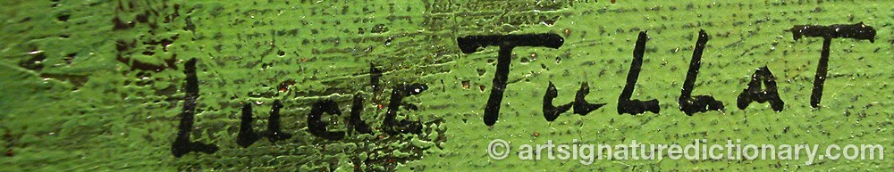 Authentic signature by Luce TULLAT on  artwork