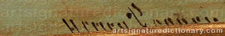 Authentic signature by Henry COOPER on  artwork
