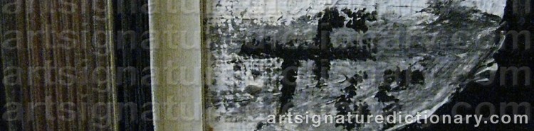 Authentic signature by Thomas FRISK on artwork