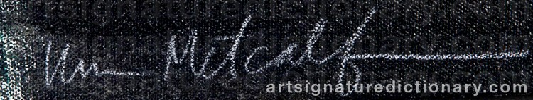 Authentic signature by William METCALF on Painting/Watercolour artwork