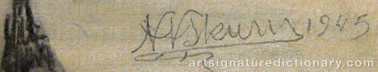 Forged signature of Nils Nilsson (Sami Artist) SKUM