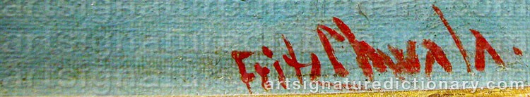 Authentic signature by Fritz CHWALA on  artwork