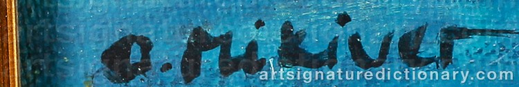 Authentic signature by Olev MIKIVER on Painting/Watercolour artwork