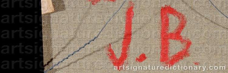 Authentic signature by Jens BIRKEMOSE on artwork
