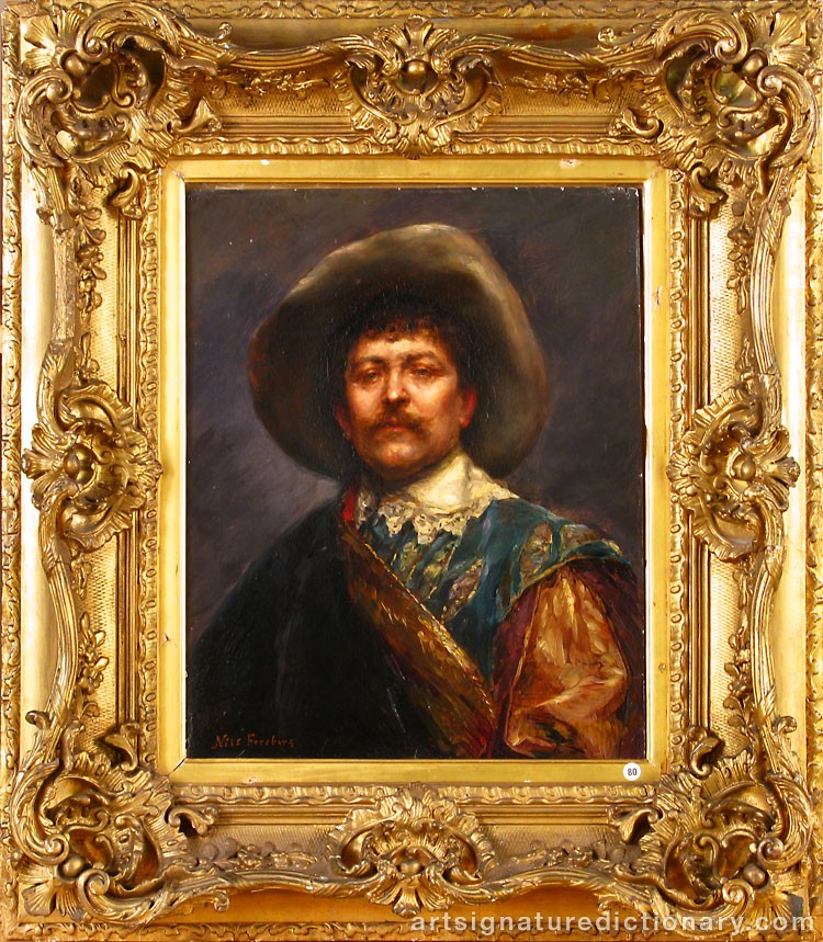 Close-up details showing Nils The Elder FORSBERG signature forgery characteristics