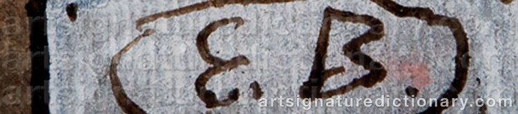 Authentic signature by Eugene Gustavovitch BERMAN on Painting/Watercolour artwork