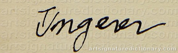 Authentic signature by Tomi UNGERER on Drawing/Graphic/Print artwork