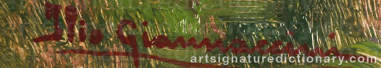 Authentic signature by Ilio GIANNACCINI on  artwork