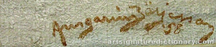 Authentic signature by Ansgarius BÖRJESSON on artwork