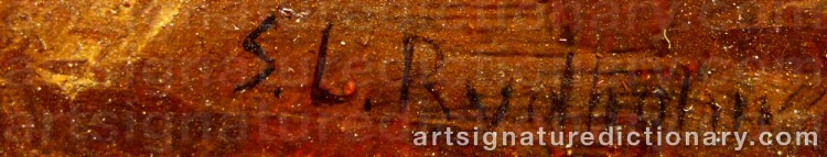 Authentic signature by Sven Leonard RYDHOLM on  artwork
