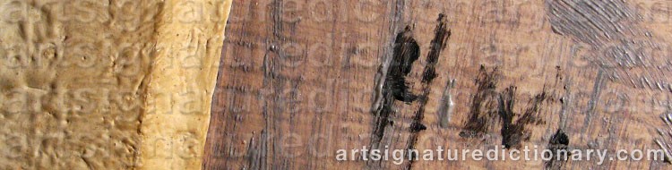 Authentic signature by Hannes WAGNSTEDT on artwork