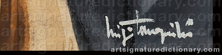 Authentic signature by Luigi TARQUINI on  artwork