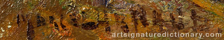 Authentic signature by Marcel ARNAUD on artwork