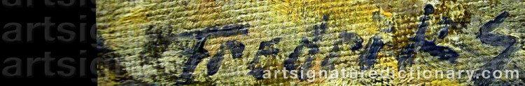 Authentic signature by Per FREDRIKS on artwork