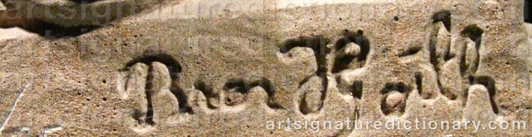Signature by Bror HJORTH