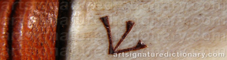 Authentic signature by Göte (Sami Artist) LINDH on Other artwork