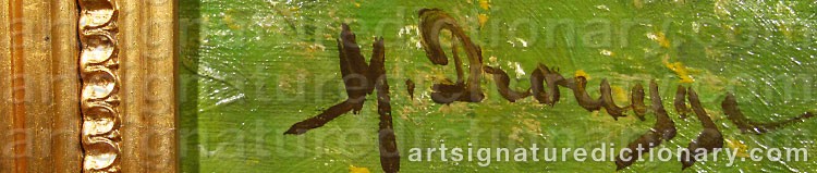 Authentic signature by Mauritz DROUGGE on  artwork