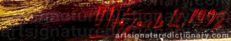 Authentic signature by Avetik CHITCHIAN on  artwork