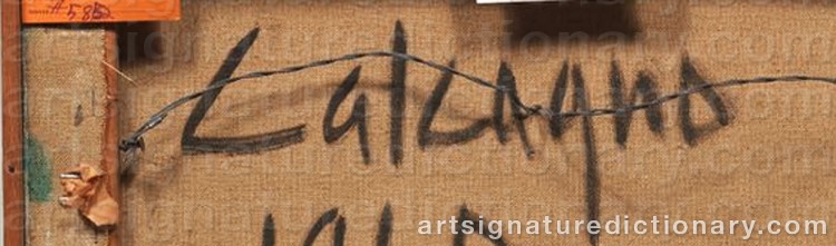 Authentic signature by Lawrence CALCAGNO on Painting/Watercolour artwork