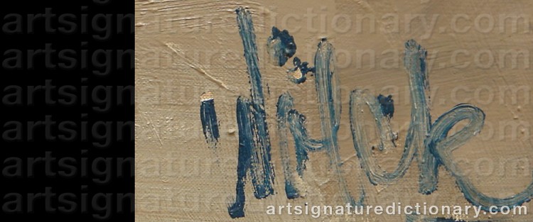 Authentic signature by Preben WÖLCK on artwork