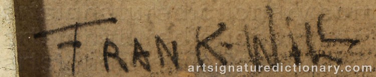 Authentic signature by FRANK-WILL on artwork