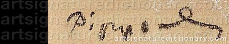 Authentic signature by Hans Robert PIPPAL on artwork