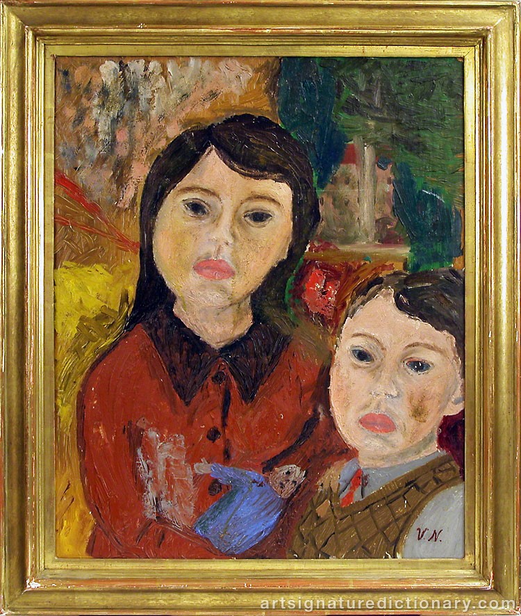Vera NILSSON, 18881979, Sweden. Also known as ‘VN’. Signatures