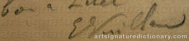 Authentic signature by Edouard VUILLARD on artwork