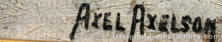 Signature by Axel AXELSON