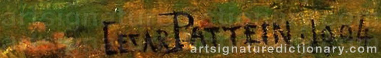 Authentic signature by César PATTEIN on  artwork