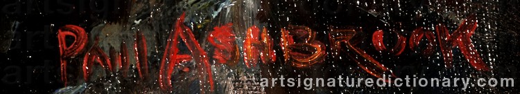 Authentic signature by Paul ASHBROOK on Painting/Watercolour artwork