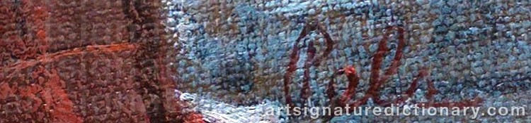 Authentic signature by Albert PELS on  artwork