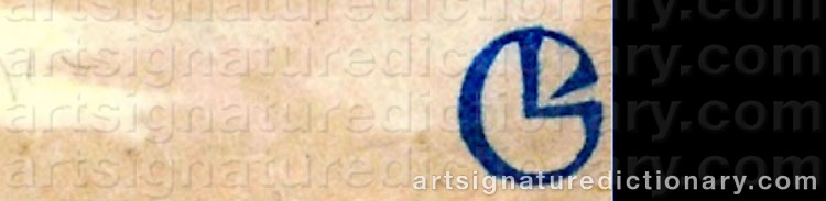 Authentic signature by Georges ‘Gl’ LACOMBE on  artwork