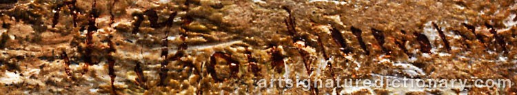 Authentic signature by Hermann KAUFFMANN on Painting/Watercolour artwork