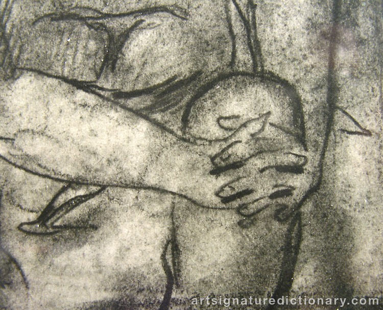 Close-up details showing Georges BRAQUE signature forgery characteristics