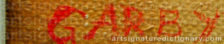 Authentic signature by Brita GARBY on  artwork