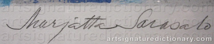 Signature by Marjatta SARASALO