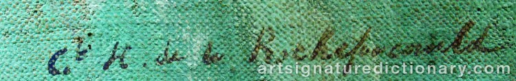 Authentic signature by Hubert De La ROCHEFOUCAULT on  artwork