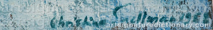 Authentic signature by Christina SNELLMAN on artwork