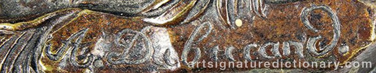 Authentic signature by Alfred DUBUCAND on Sculpture artwork