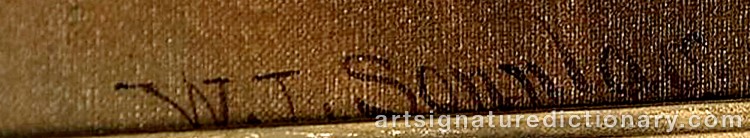 Authentic signature by William Louis Sr SONNTAG on Painting/Watercolour artwork