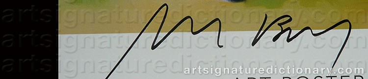 Authentic signature by Norbert BISKY on artwork