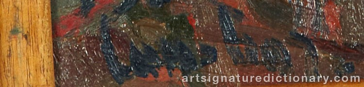 Authentic signature by David LAN-BAR on Painting/Watercolour artwork