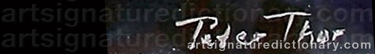 Authentic signature by Peter Thor GUNNARSSON on artwork