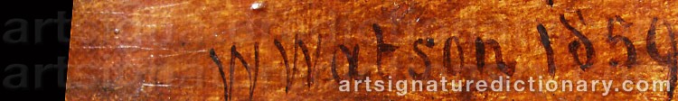 Authentic signature by William WATSON on  artwork