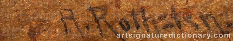 Signature by Wilhelm Alexander ROTHSTÉN