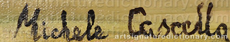 Authentic signature by Michele CASCELLA on Painting/Watercolour artwork