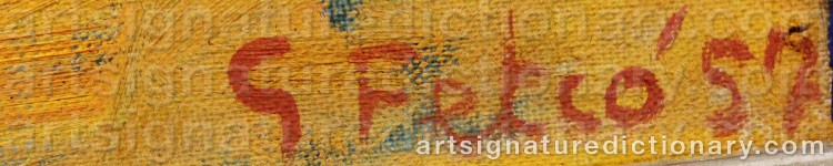 Authentic signature by Gorgij FETCO on  artwork