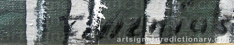 Authentic signature by Hans FELLENIUS on artwork