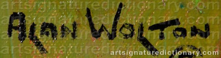 Authentic signature by Alan WOLTON on Painting/Watercolour artwork